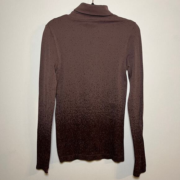 Athleta Flurry Blizzard Gradient Turtleneck Sweater Top Purple Size Small Ribbed - Picture 5 of 10